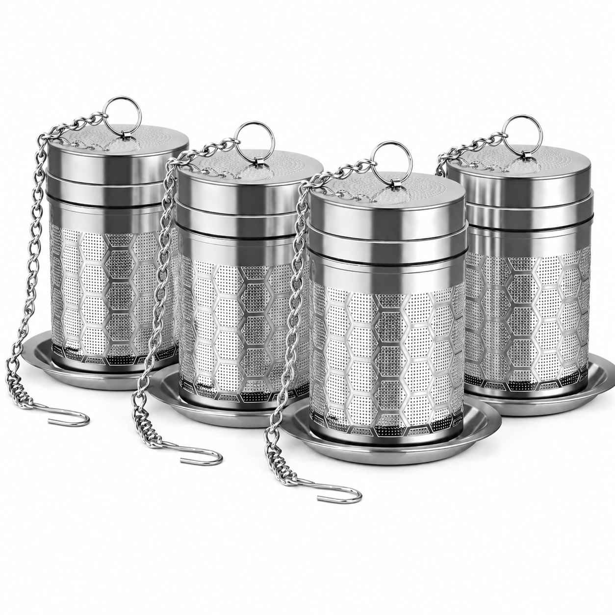 4 Pack Premium Stainless Steel Fine Mesh Tea Infuser/ Strainer