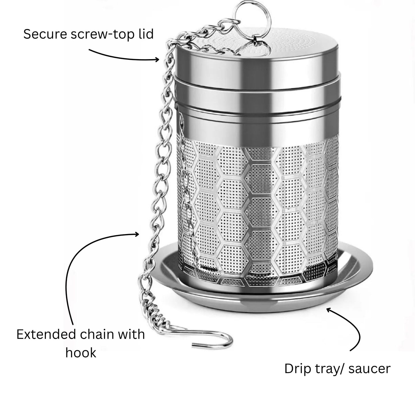 4 Pack Premium Stainless Steel Fine Mesh Tea Infuser/ Strainer