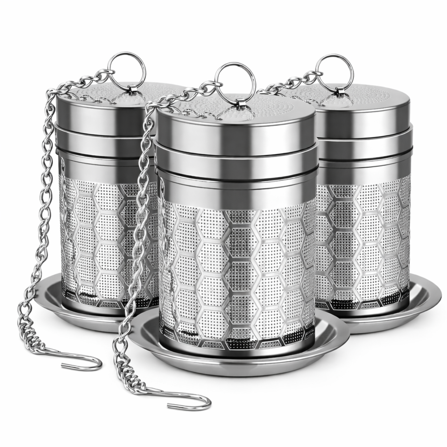 Olive Vitality® 3 Pack Premium Stainless Steel Fine Mesh Tea Infuser/ Strainer