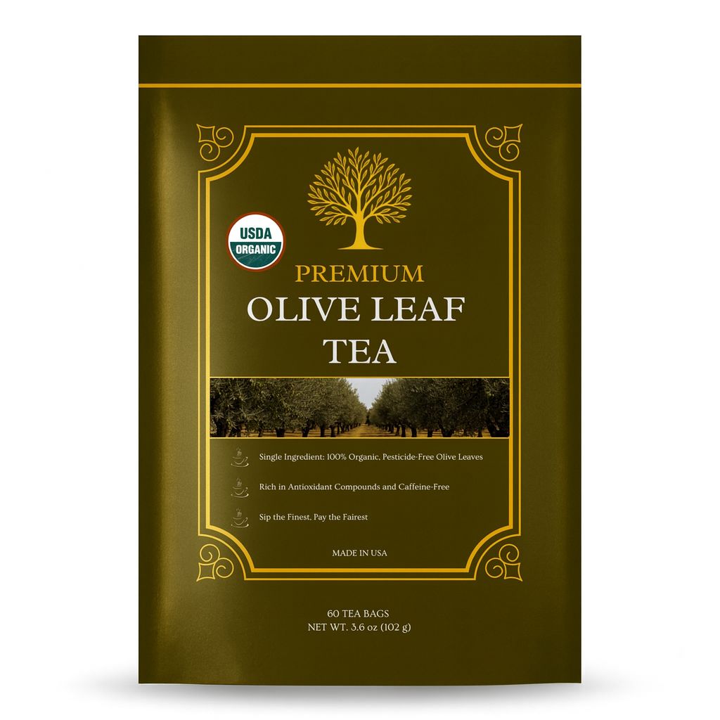 Olive Vitality® Organic Olive Leaf Tea Bag (60 Count | 3.6 oz | 102 g)